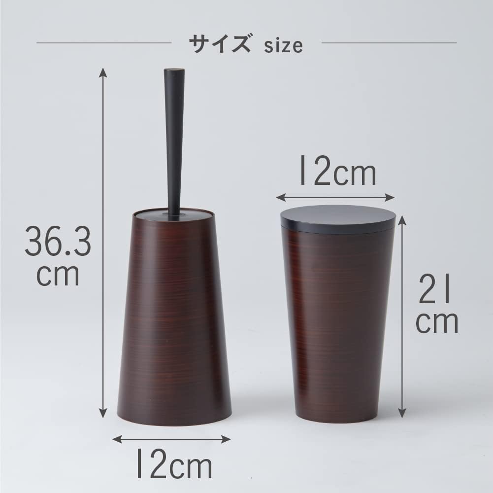 FUJIEI DS-203 DS-203 Dusper Style Toilet Brush, Wood Grain φ4.7 x H14.3 inches (12 x 36.3 cm), Toilet Cleaning Brush, Stylish, Simple, Interior, Stylish, Clean, Compact, Easy to Clean, Washable, Wood
