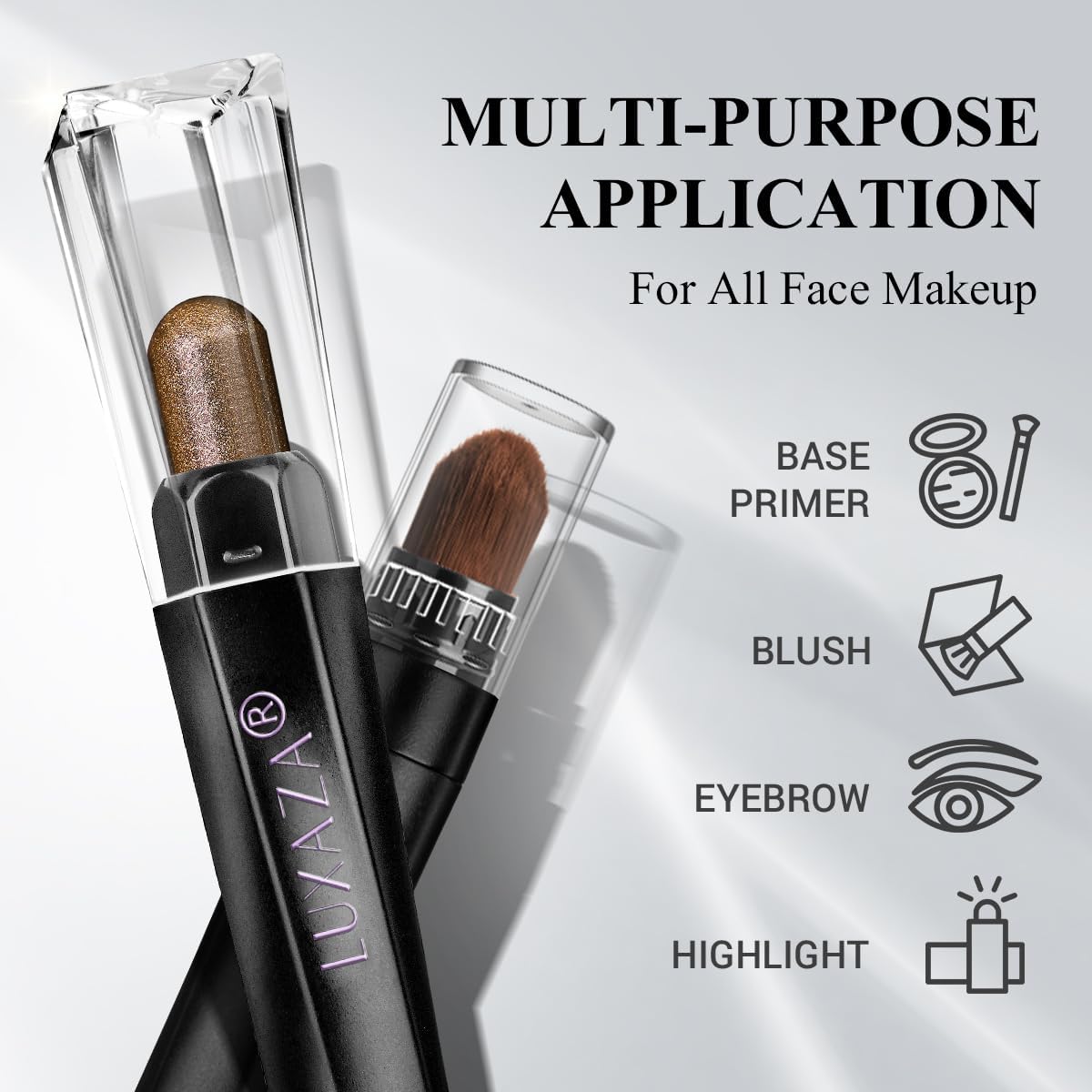 LUXAZA PRO Neutral Eyeshadow Stick Makeup 6PCS Set, Brown Nude Metallic Shimmer Matte Cream Eye Shadow Palette Eyeliner Brightener Pencil Crayon, Party Makeup - BROWN CANYON