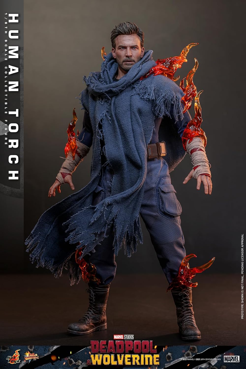 Movie Masterpiece Deadpool & Wolverine Human Torch 1/6 Scale Figure