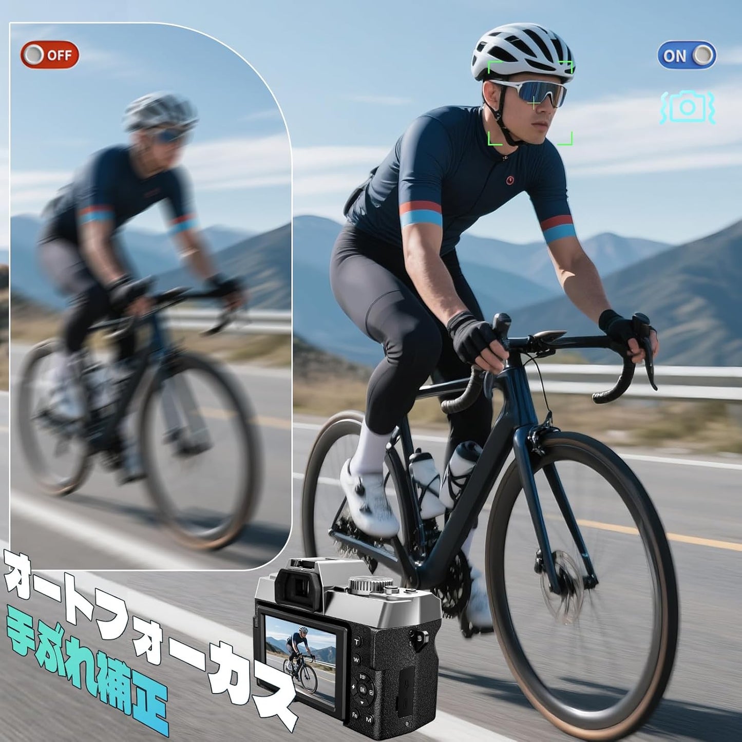 NBD 5K 48 Megapixel Digital Camera (2025 Model, New Color), 16x Zoom SLR Camera, 180° Flip Screen, Auto Focus, Image Stabilization, Wi-Fi and App Control, Macro + Wide Angle Lens & Webcam Functions