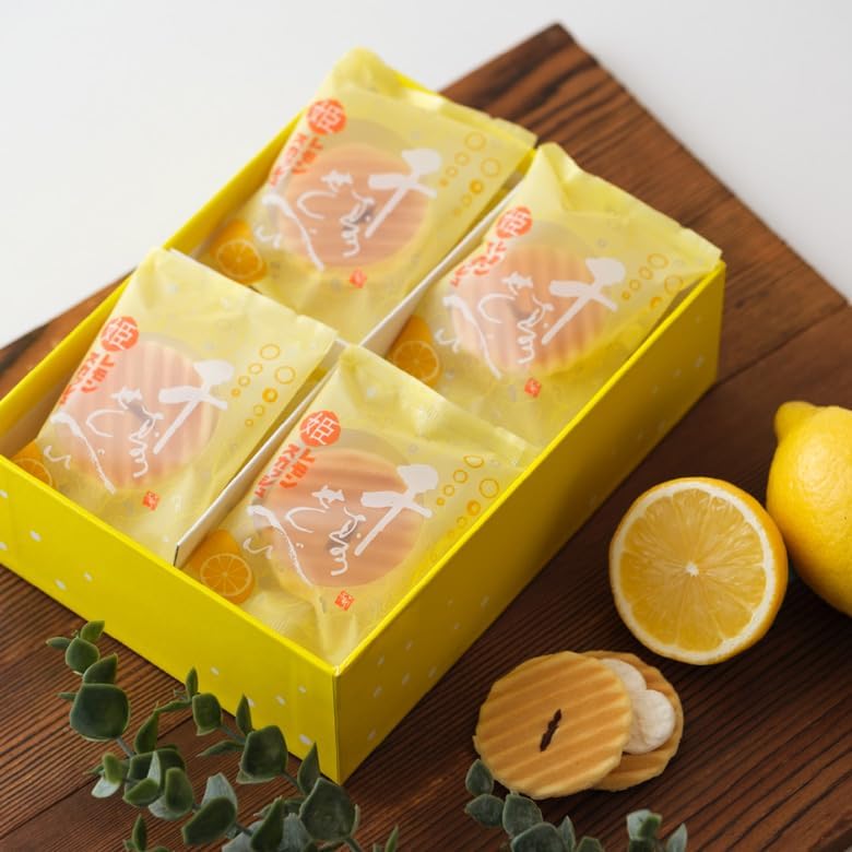 Princess Chiju Senbei 2-Tier Box (Lemon Squash, Sugar Cream, 12 Sheets each), Drumon, Father's Day, Middle Agent, Kyoto Sweets, Japanese Sweets, Gift, Return Gift, Thank You