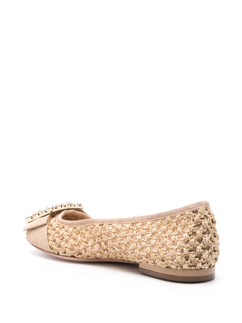 Roger ロジャー・ヴィヴィエ・トレs Vivier Raffia Ballet Flats - Image 7