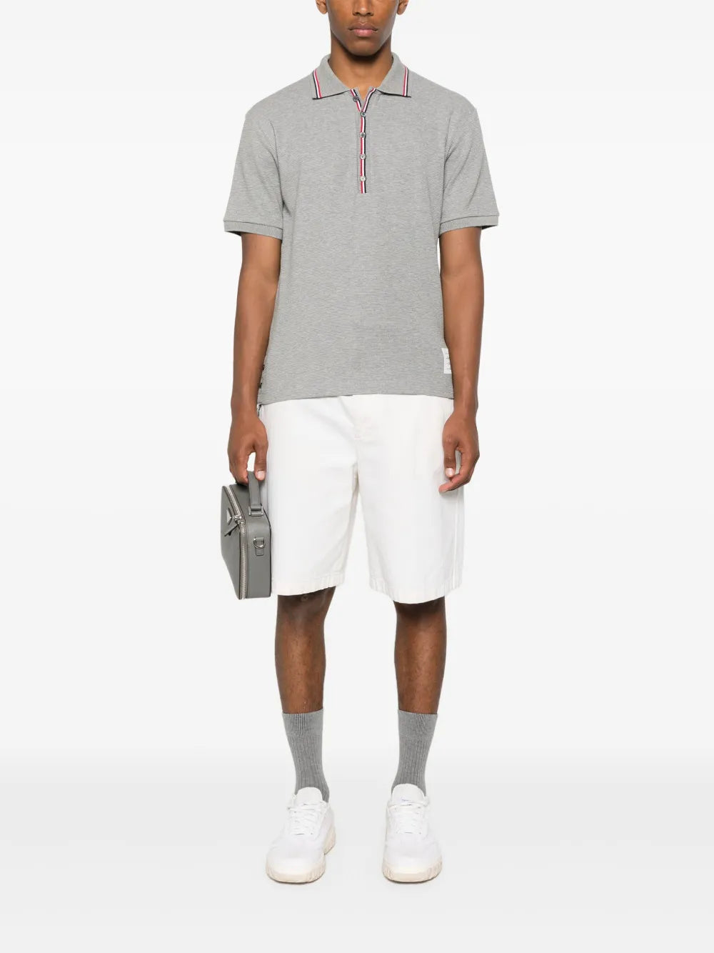 Thom Thom Browne Cotton Polo With Logo Embroidery - Image 7