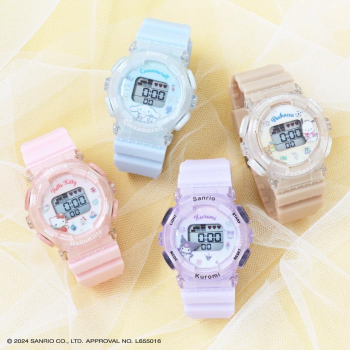Sun Flame Corporation J-AXIS Sanrio Digital Watch with Backlight Alarm Function for Girls