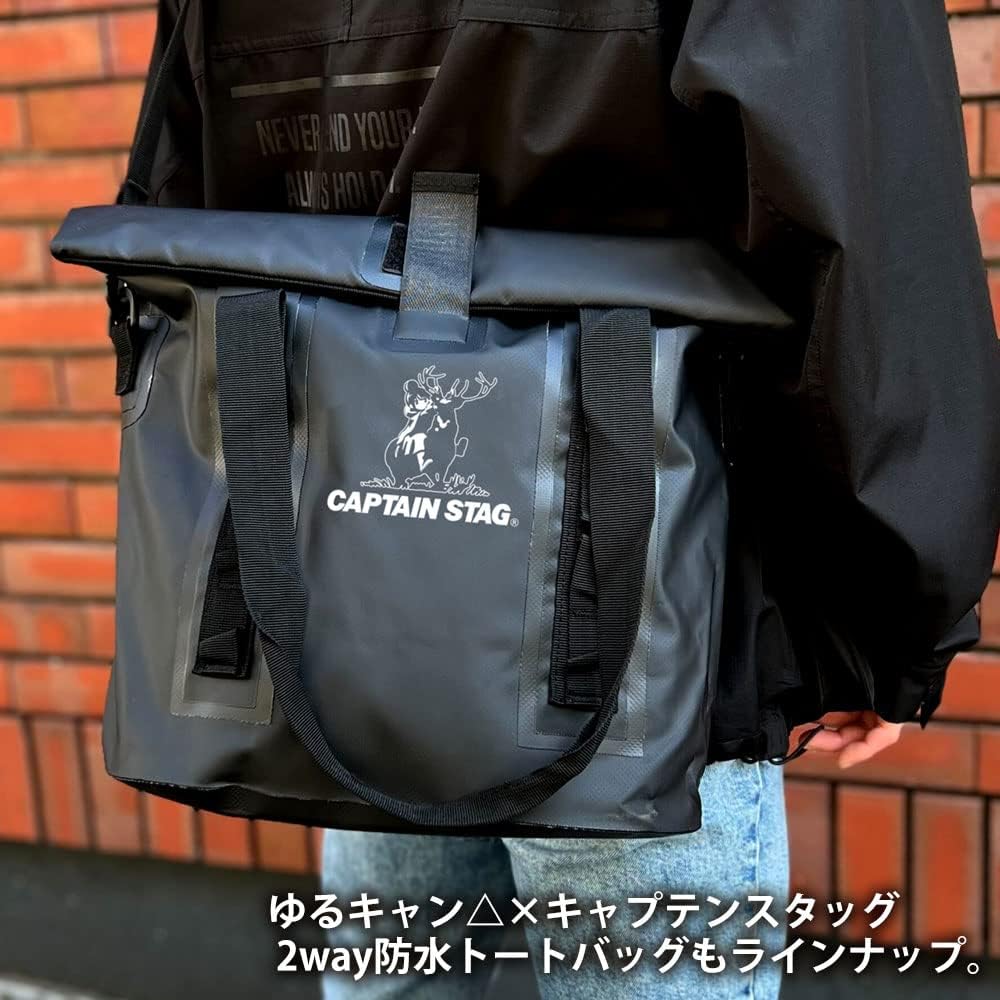 Two-Dimensional Cospa "Yuru Camp" x Captain Stag x Captain Stag Mesh Cap Black