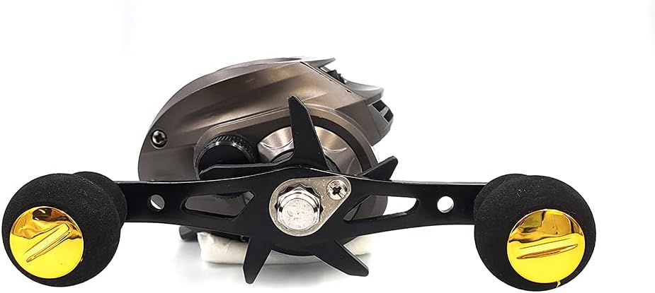 YU183 Reel, Great for Beginners, Bait Reel, Left Wind, Right Handle, Ultra Lightweight, Deep Groove Spool, Maximum Drag 17.7 lbs (8 kg), Gear Ratio 7.2:1, Aluminum Alloy Spool, For Sea,