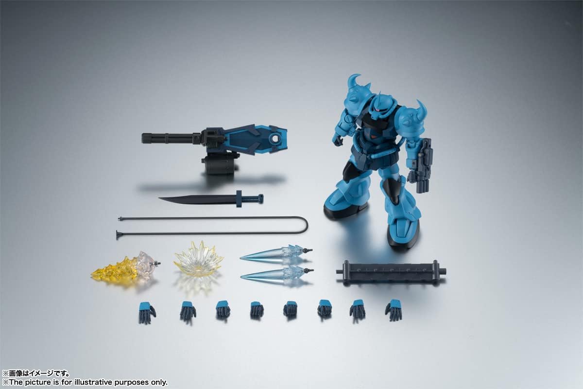 BANDAI SPIRITS BAS63455 ROBOT Spirits Mobile Suit Gundam 08th MS Platoon Side MS MS-07B-3 Gouf Custom Version, A.N.I.M.E. Approx. 4.9 inches (125 mm), PVC & ABS, Painted Action Figure