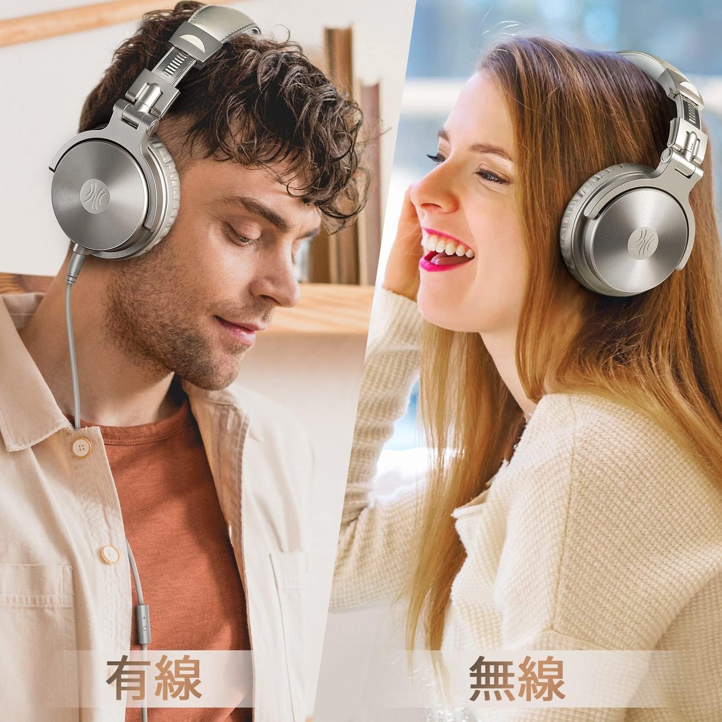 OneOdio ProC Wireless Headphones, Bluetooth Headphones Wired/Wireless Dual-Use, Enhanced Bass, Bluetooth 5.2, AAC Compatible, 110 Hours Playtime, Built-in Microphone