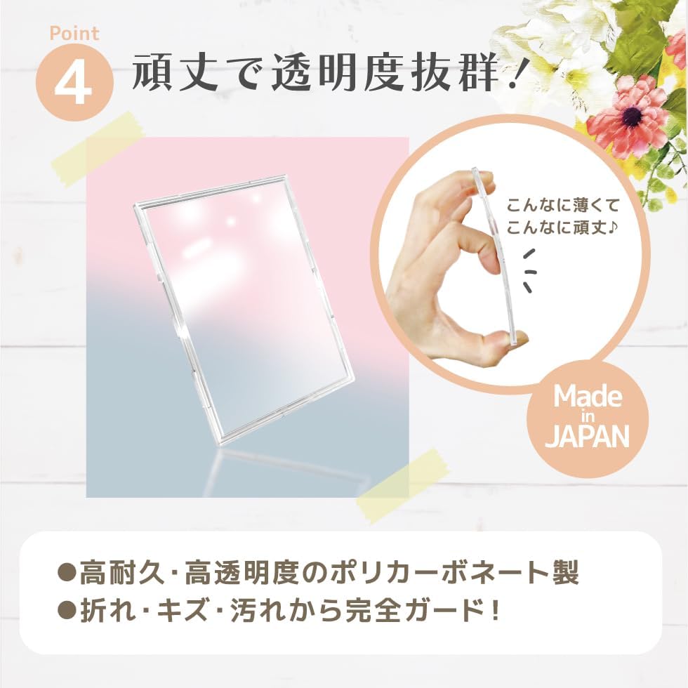 Kashima Seisakusho Oshimamo Mini Cheki Case, Hard Case, Clear Case, Otaku Activity Protection, Trading Card, Business Card, Cheki-Style Card Collection (Mini Cheki Case (3 Cards x 1 Piece))