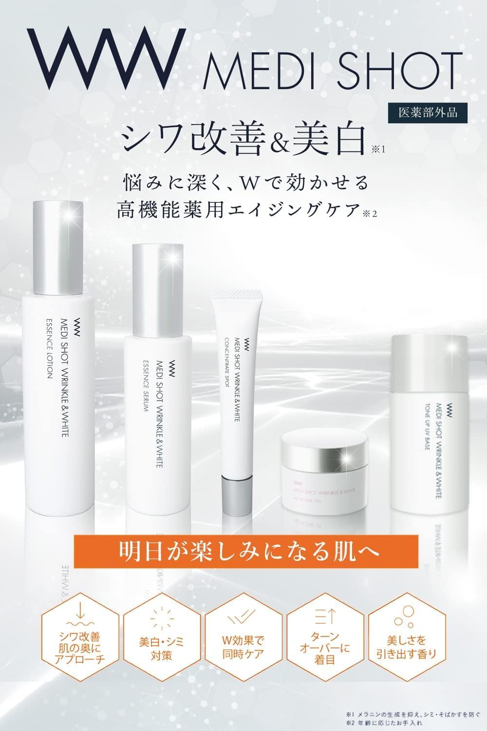 明色化粧品薬用メディショット オールインワンジェル <シワ改善・美白> (医薬部外品)