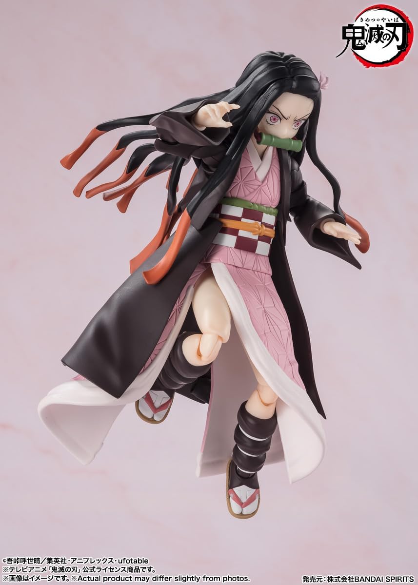 S.H. Figuarts Demon no Blade Nezuko Kamado 5.1 inches (130 mm), PVC & ABS Pre-painted Action Figure