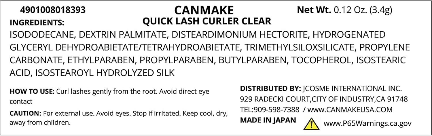 キャンメイク クイックラッシュカーラー 3.4g クリア 透明タイプ マスカラ下地 トップコート カールキープ