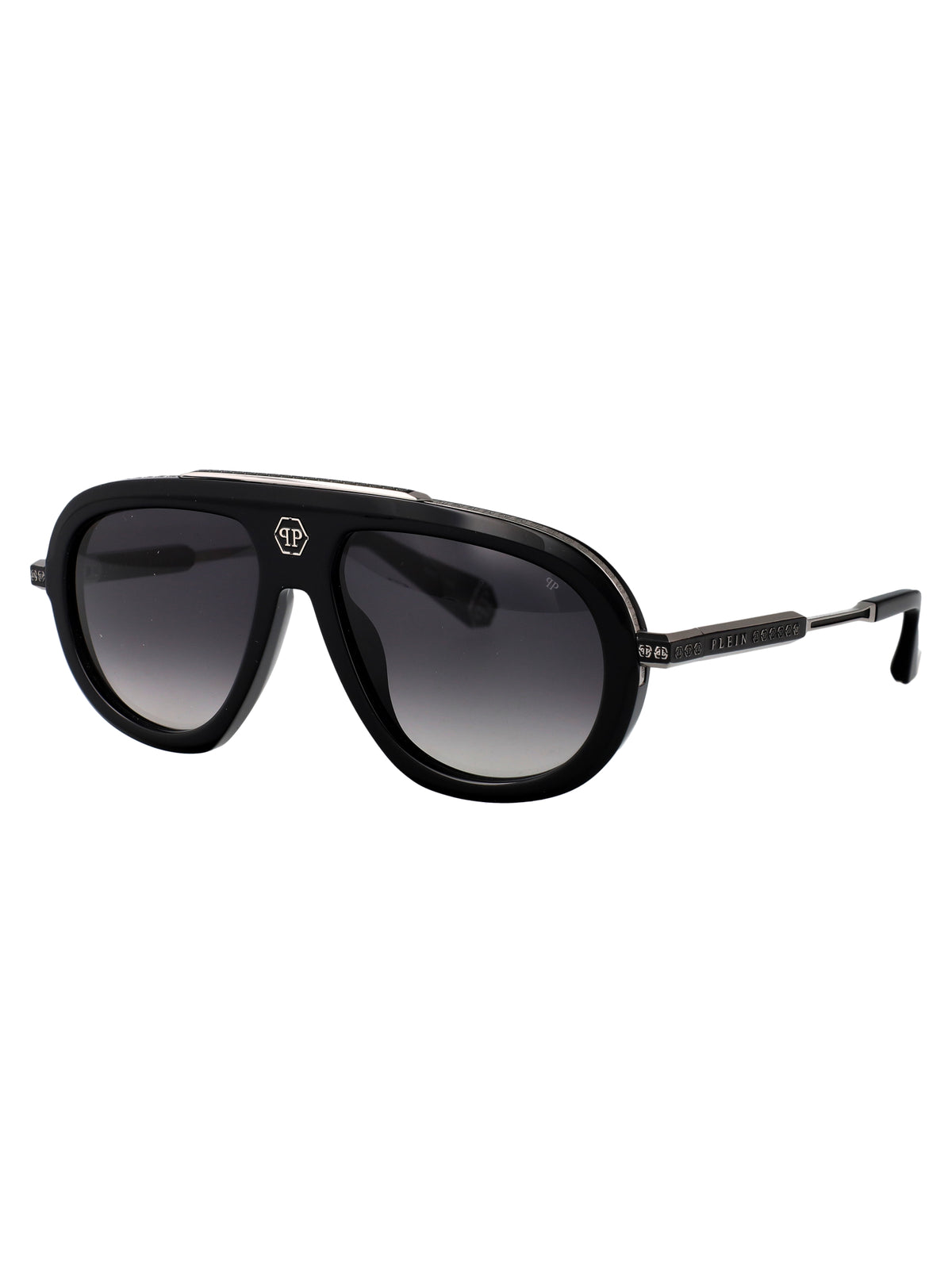 Philipp Philipp Plein Aviator Sunglasses SPP151 V 700 Y - Image 7