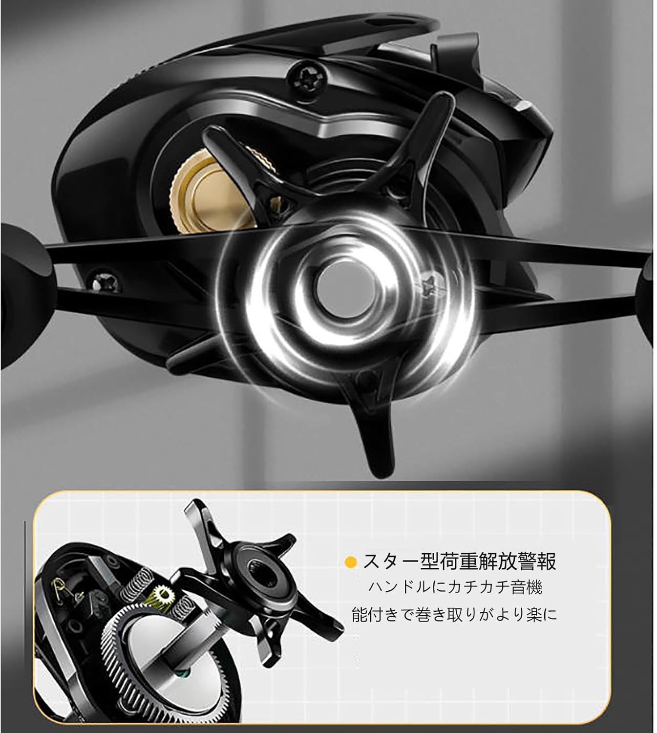 ベイトフィネスリール 釣りリール ベイトリール ベイトフィッシングリール 7.3:1 ギア比 デジタルフィッシングリール 10速 マグネティックブレーキ フィッシュショットアラームシステム ダブルベアリング 15kg 積載容量 円錐形ライン出口デザイン