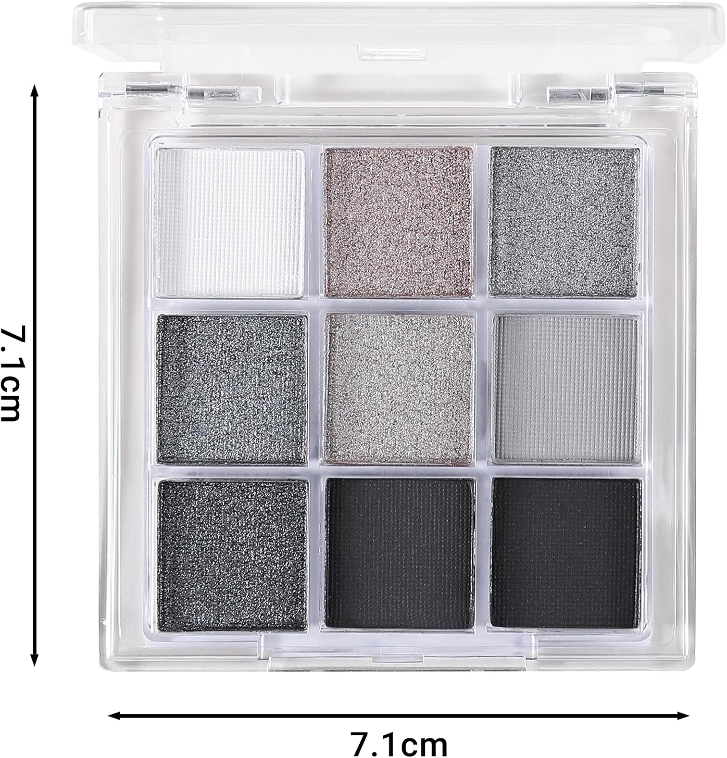Erinde Eyeshadow Palette, Pearl, 10# Punk Smokey, Black, Eyeshadow Gray, Eyeshadow Palette, Waterproof, Sweatproof, High Color, Long Lasting, For Beginners