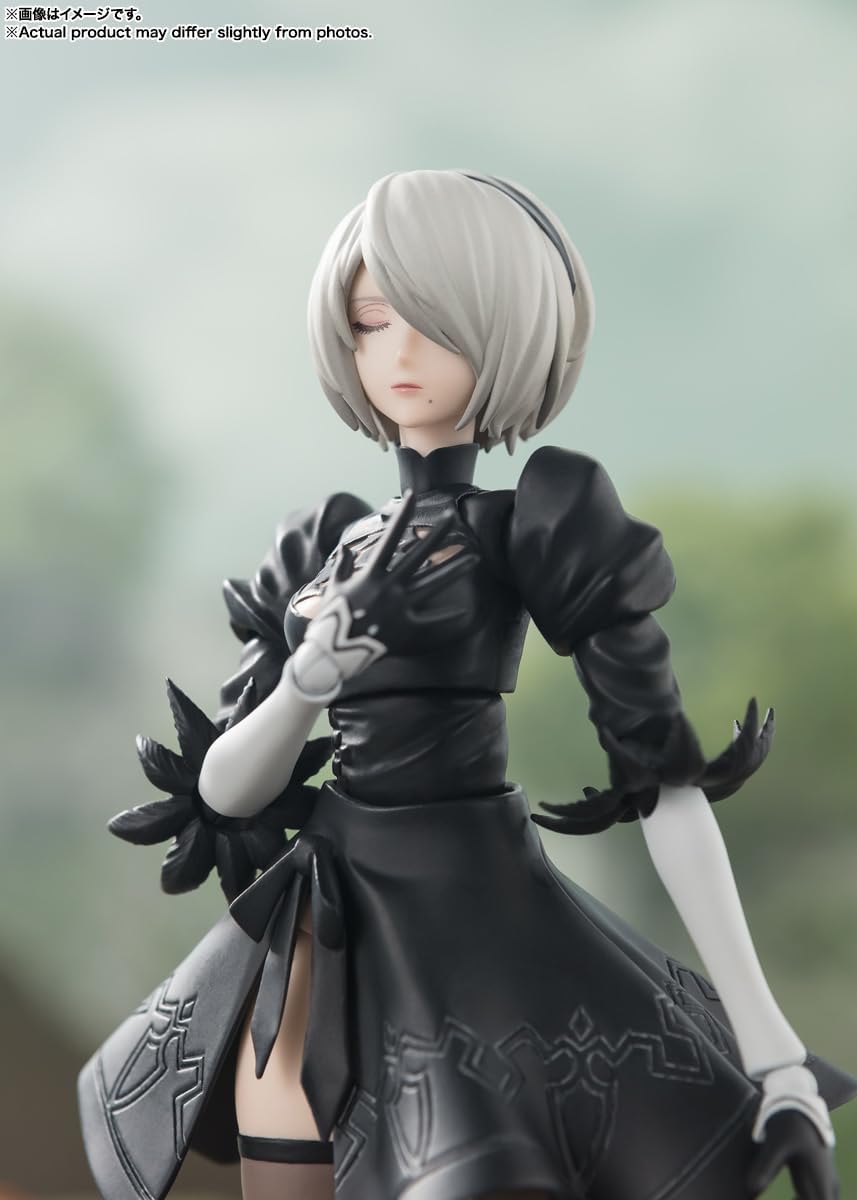 BANDAI SPIRITS S.H. Figuarts "NieR: Automata Ver. 1.1a" (Nier Automata Ver1.1a) 2B, Approx. 5.9 inches (150 mm), PVC & ABS, Pre-painted Action Figure