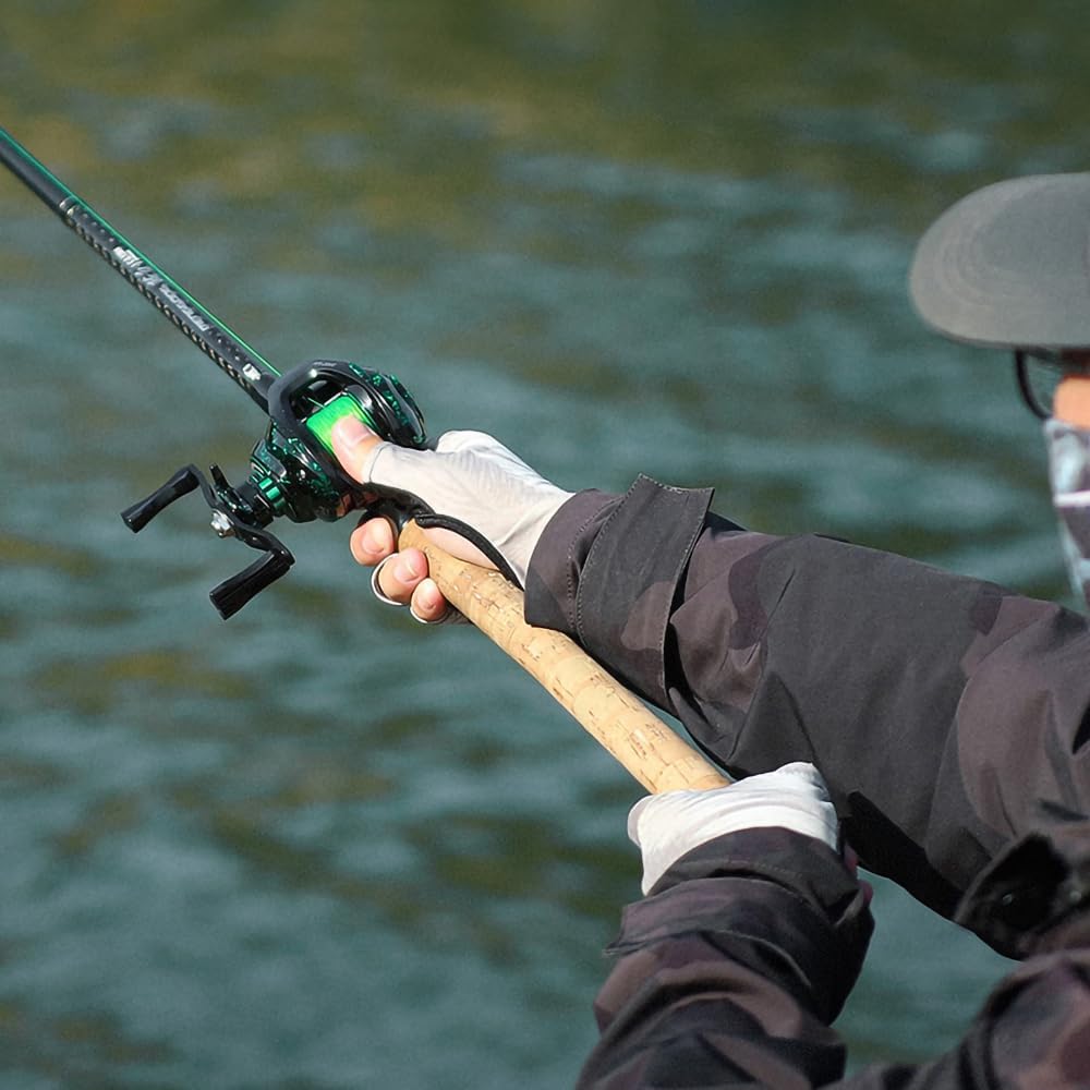 Bait Reel, Saltwater Fishing, Freshwater Fishing, Dual Use, Left/Right Handle, Ultra Lightweight, Strong Magnetic Brake, Far Throw, Maximum Drag Force, 17.6 lbs (8 kg), Gear Ratio 6.3:1