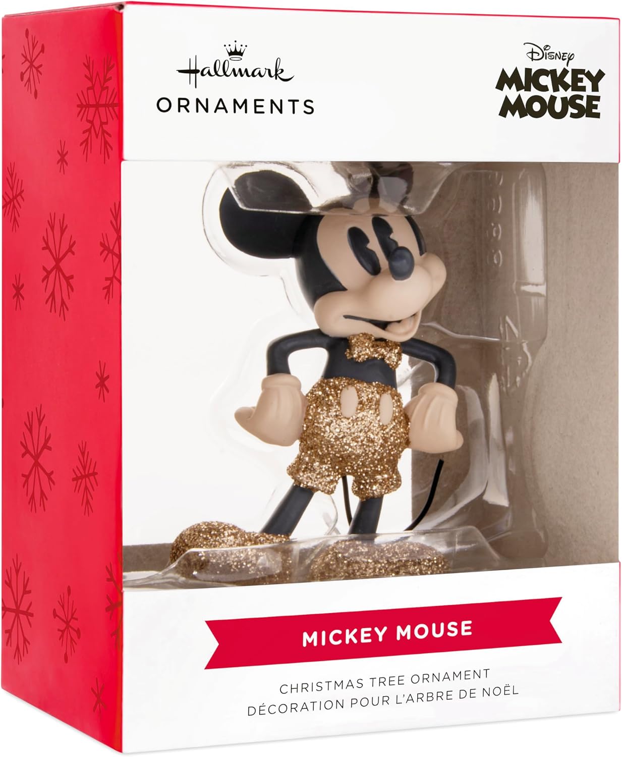 Hallmark Disney - Adorno de Navidad brillante de Mickey Mouse, regalos para fanáticos de Disney