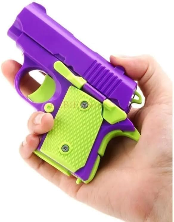 jwyndsq Gravity Fidget Gun Toys 3D Printed Mini Handgun Toy Gun Stress Toy Blow Back Stress Reliever No Firing Stress Relief Toy For Ages 3 Years Old And Up Stress Relief Toy Playful Entertainment Toy