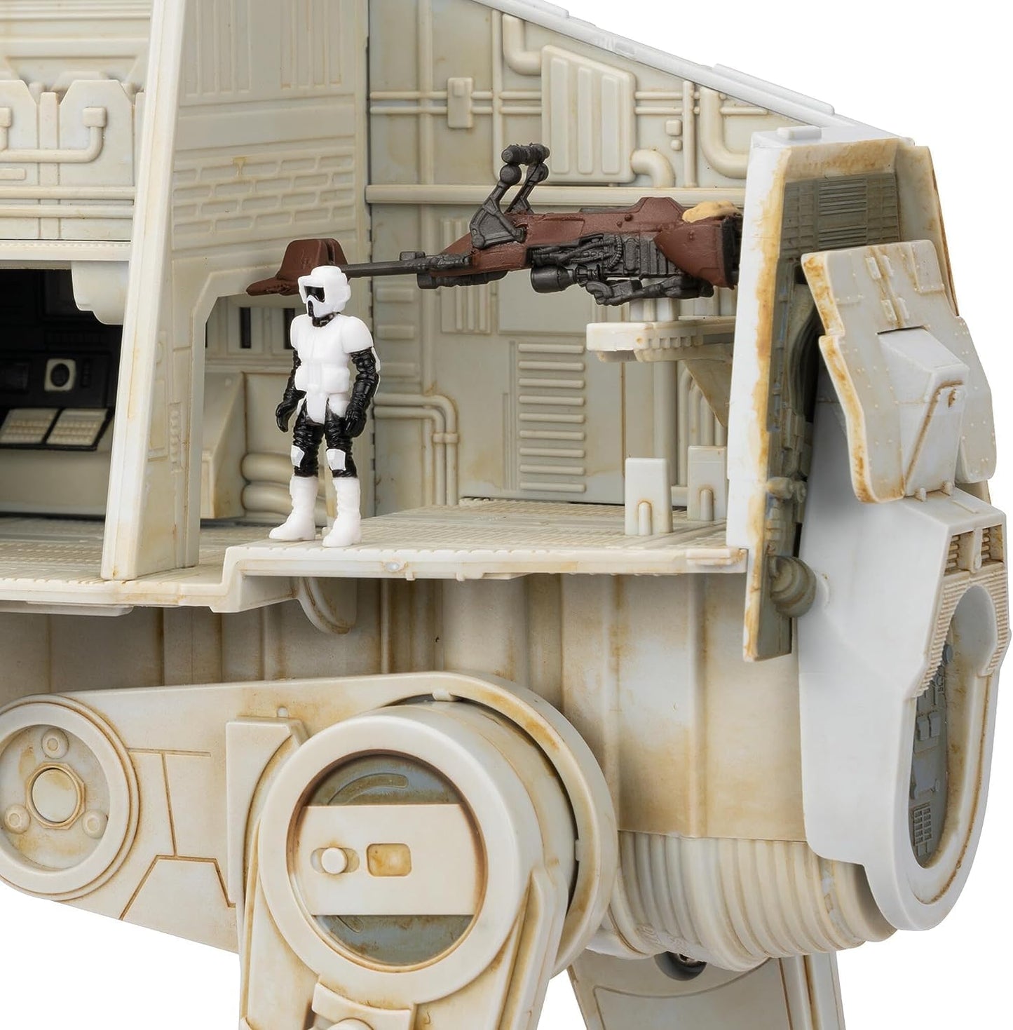 Star Wars Micro Galaxy Squadron at-at Walker (Endor) Exclusivo de - Vehículo de 10 pulgadas con luces, sonidos, zonas de acción y accesorios (Juguetes para niños a partir de 8 años)