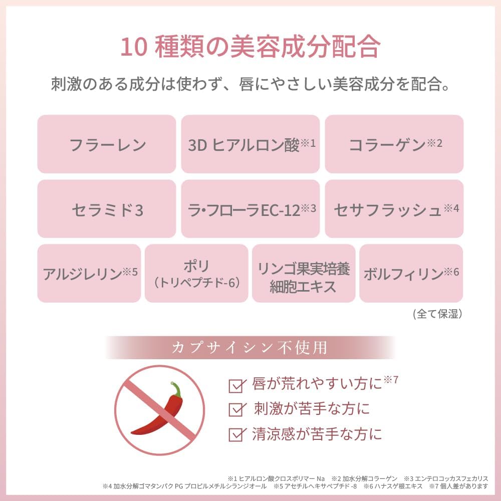 Borica ボリカ リッププランパー エクストラセラム プランパー 美容液 ティント グロス [01 ピンク］