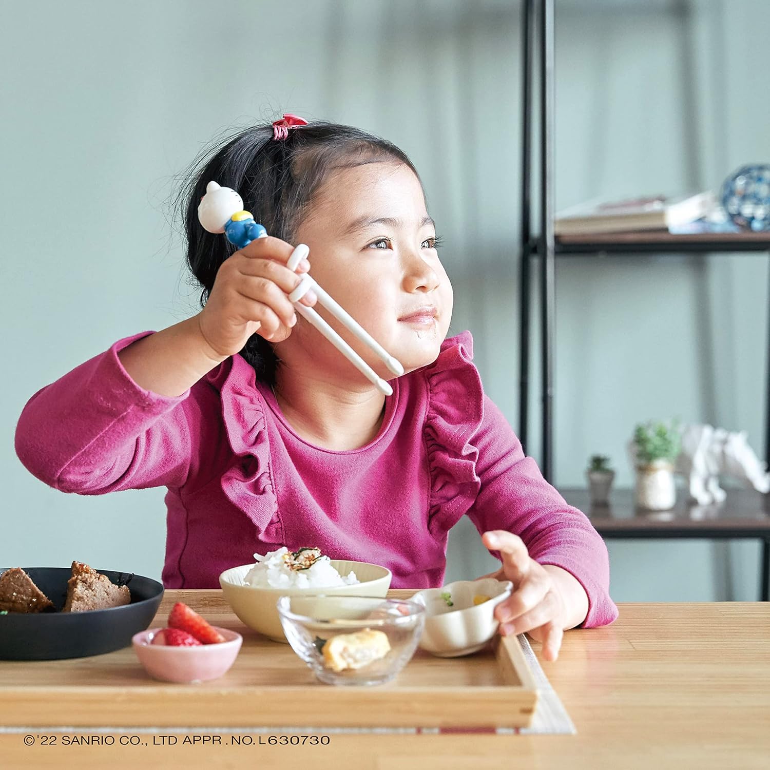 Edison Mama 4544742901431 Edison Chopsticks I Series, For 2 Years Old - Preschool, 6.3 inches (16 cm), Right Hand, Hello Kitty Retro With Case