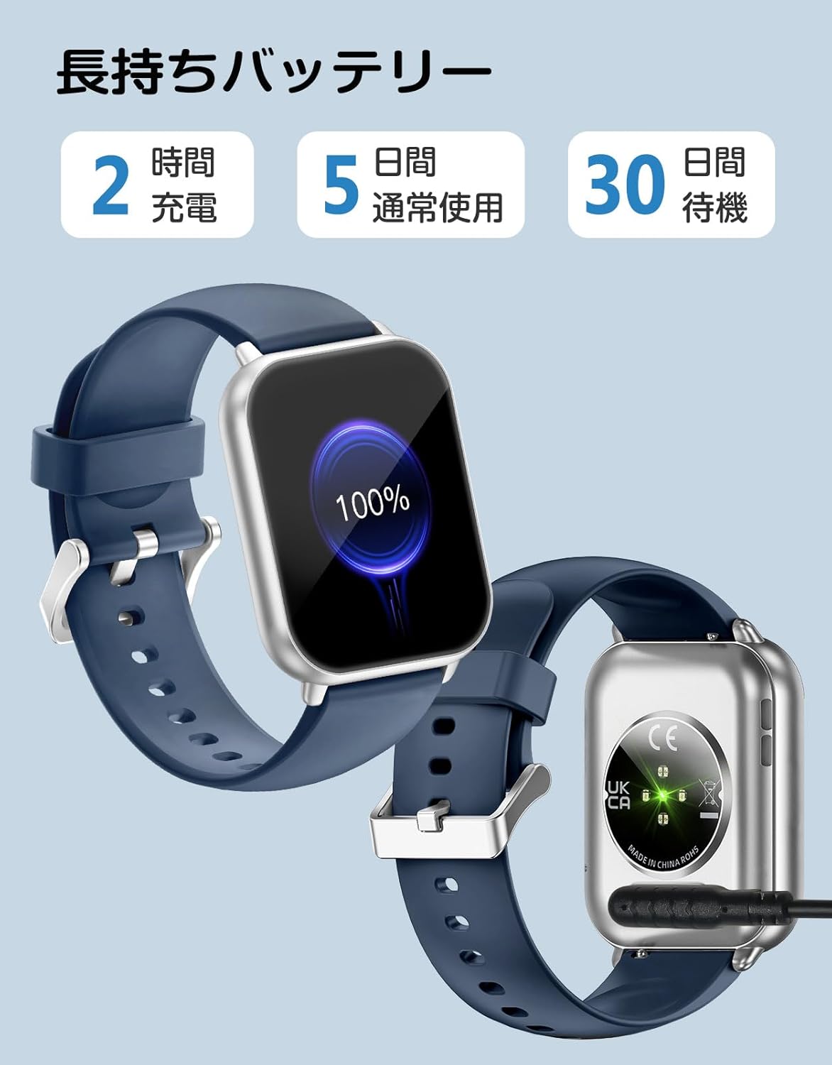 RUIMEN Smart Watch with Call Function, Women's, Smart Watch, iPhone and Android Compatible, Pedometer, Wristwatch, Incoming Call Notifications, Sleep Management, Flashlight, Weather Forecast, Music