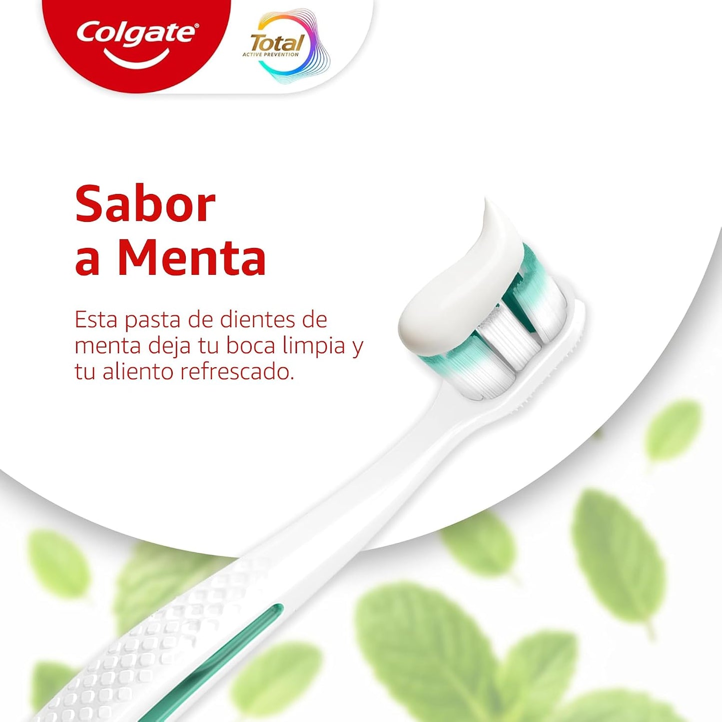 Colgate Total Active Prevention - Pasta de dientes en gel blanqueador con flúor, a granel con fórmula clínicamente probada que combate las bacterias de la placa, menta, paquete de 4, 5.1 onzas
