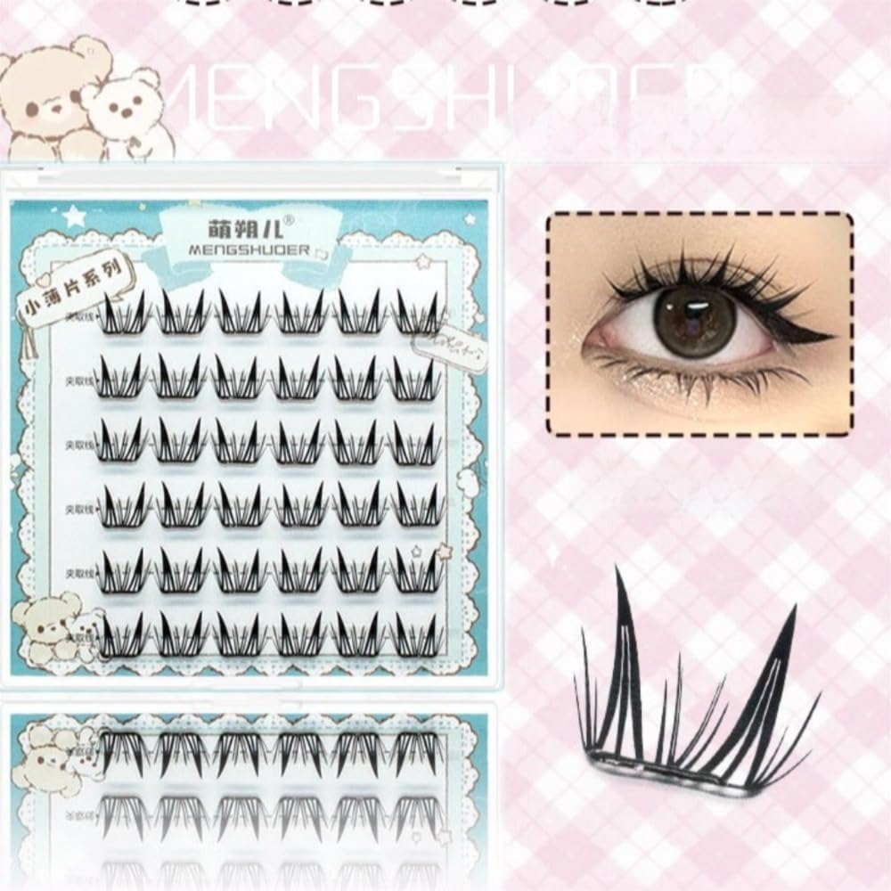 False Eyelashes Natural Curl New Cartoon Eye No Glue False Eyelashes Natural Easy Application Eyelash Extensions Daily Wear
