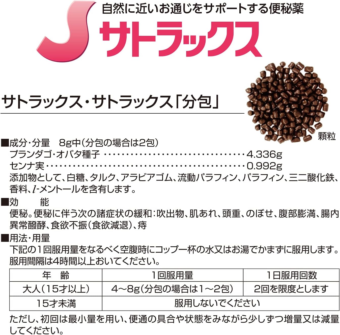 【指定第2類医薬品】サトラックス「分包」 4g×80包入