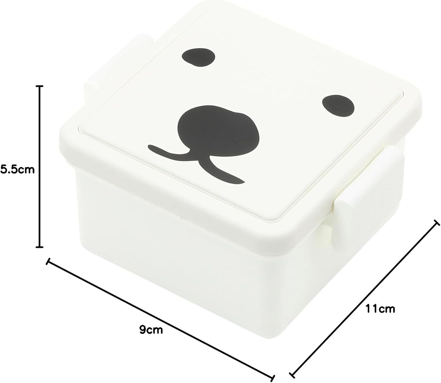 Miyoshi Seisakujyo (三好製作所) GEL-COOma (じぇるくーま) Male Cold Pack One-Piece Rectangular Lunch Box Bento Box 4.3×3.5×2.2 in (11×9×5.5 cm) 7.4 fl oz (220 ml) Easy Clip Buckle Mechanism Storage Container for
