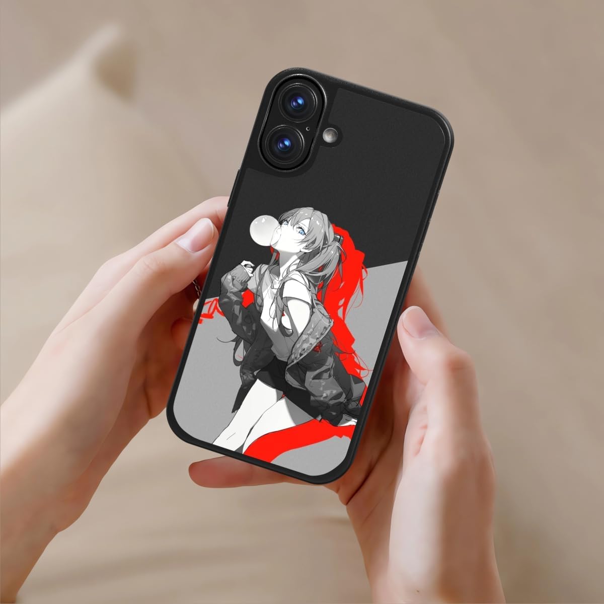 THE DREAMY LIFT iPhone Case Anime Manga EVA Asuka Cute Cool Beautiful Moe Popular Goods Smartphone Case (iPhone 16)