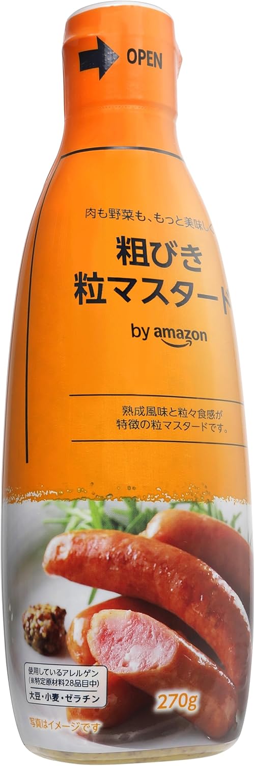 by Coarse Ground Whole Grain Mustard 270g×1本