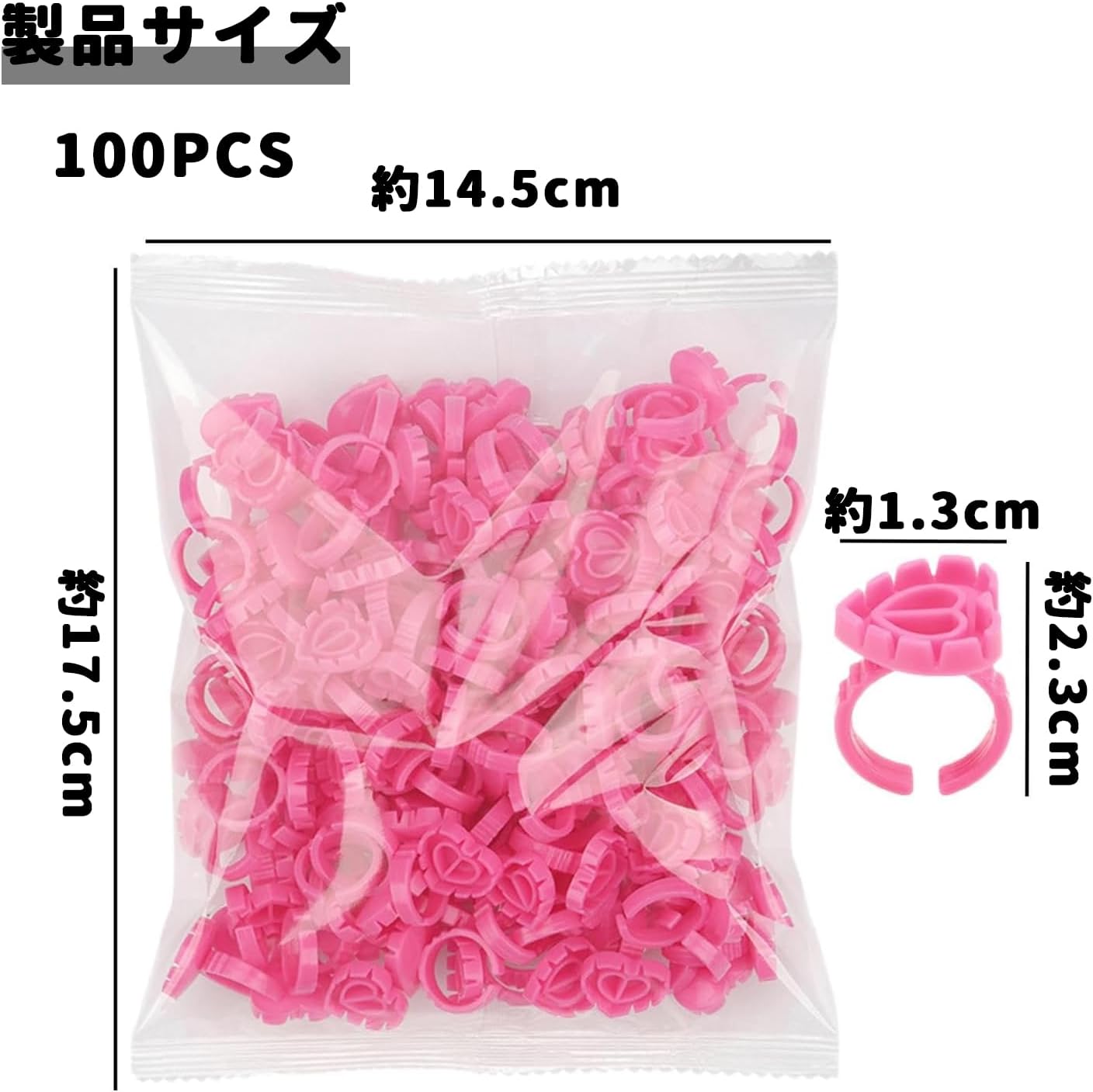 PAVIKE 100pcs Lash Glue Holder Glue Ring Lash Gluing Cup Ring Tension Glue Holder Lash Extension Supplies with Lid for Home Shop