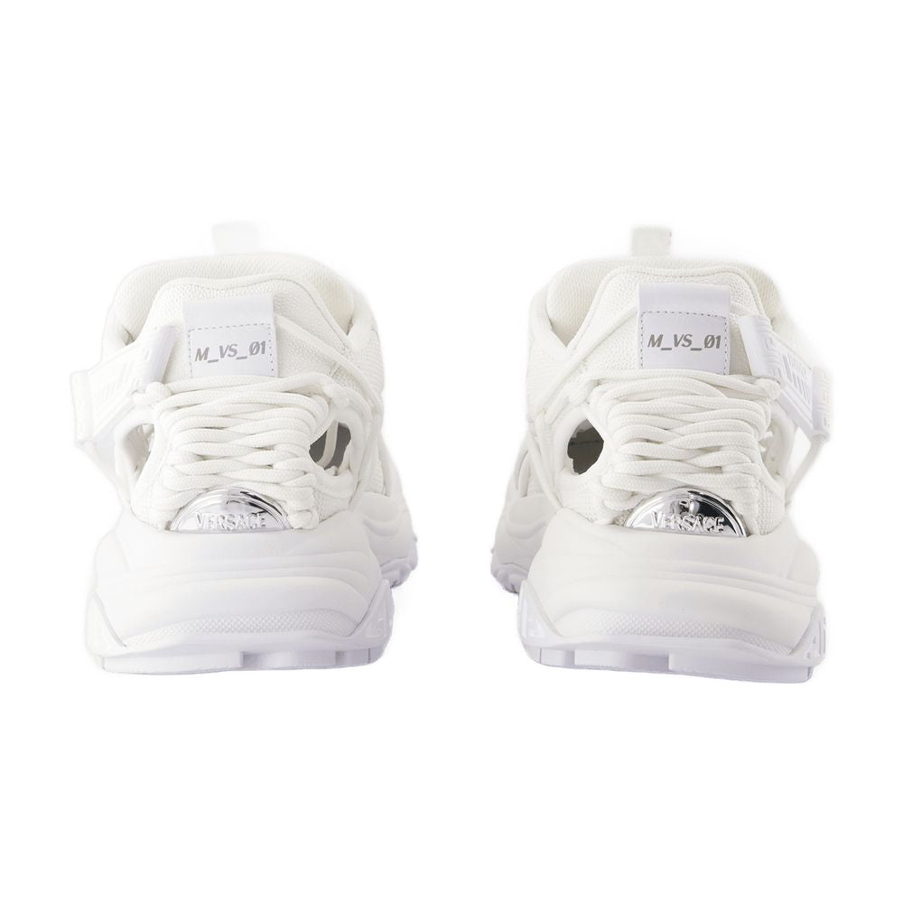 Versace 低いトップスニーカーヴェルサーチレザーホワイト - Image 7