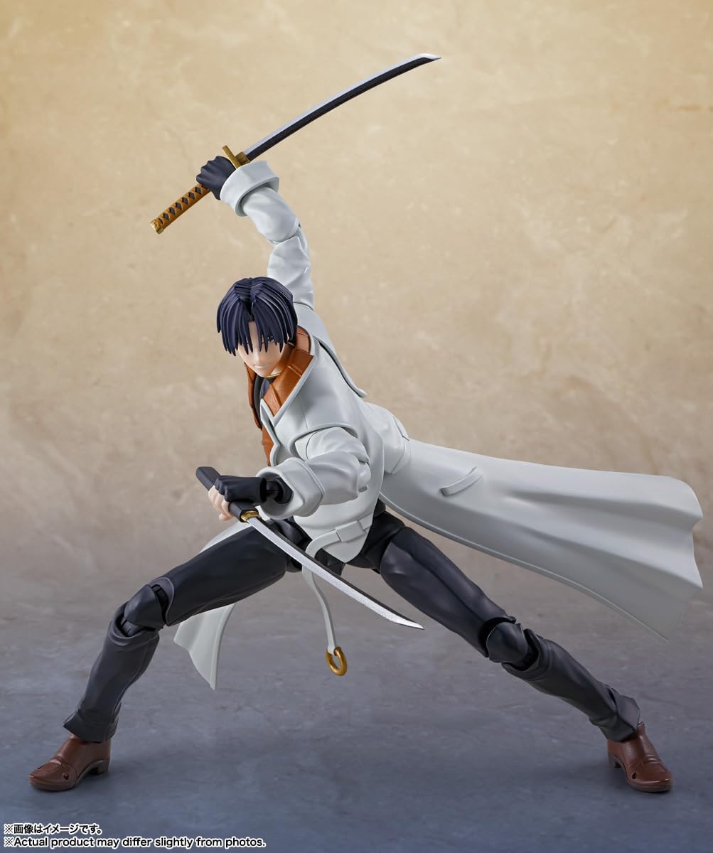 S.H. Figuarts Rurouni Kenshin -Meiji Swordsman Romantic Tan- Shonomori Aoshi, Approx. 6.5 inches (165 mm), PVC & ABS, Pre-painted Action Figure