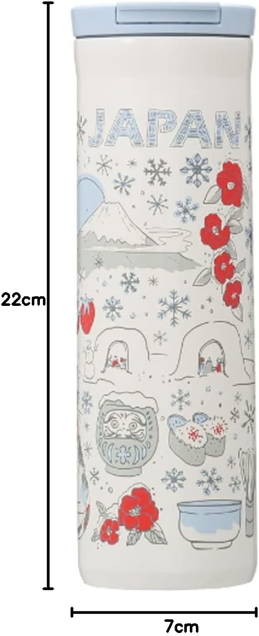 Starbucks Been There Series Stainless Steel Bottle, Japan Limited, 16.1 fl oz (473 ml), Winter, Stainless Steel, Brand, Present, Cute, Stylish, Return, Christmas, Halloween, Valentine's Day