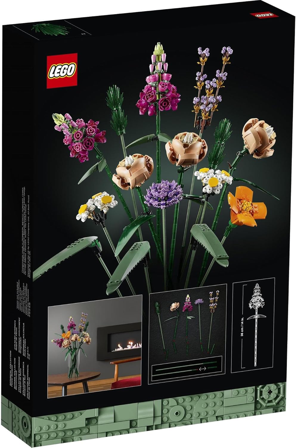 LEGO Botanical Flower Bouquet Toy, Building Block, Birthday Present, Blocks, Mother's Day, Father's Day, Male, Female, Bouquet, Artificial Flowers, Decoration, Interior, Stylish, Mother, Father, 10280