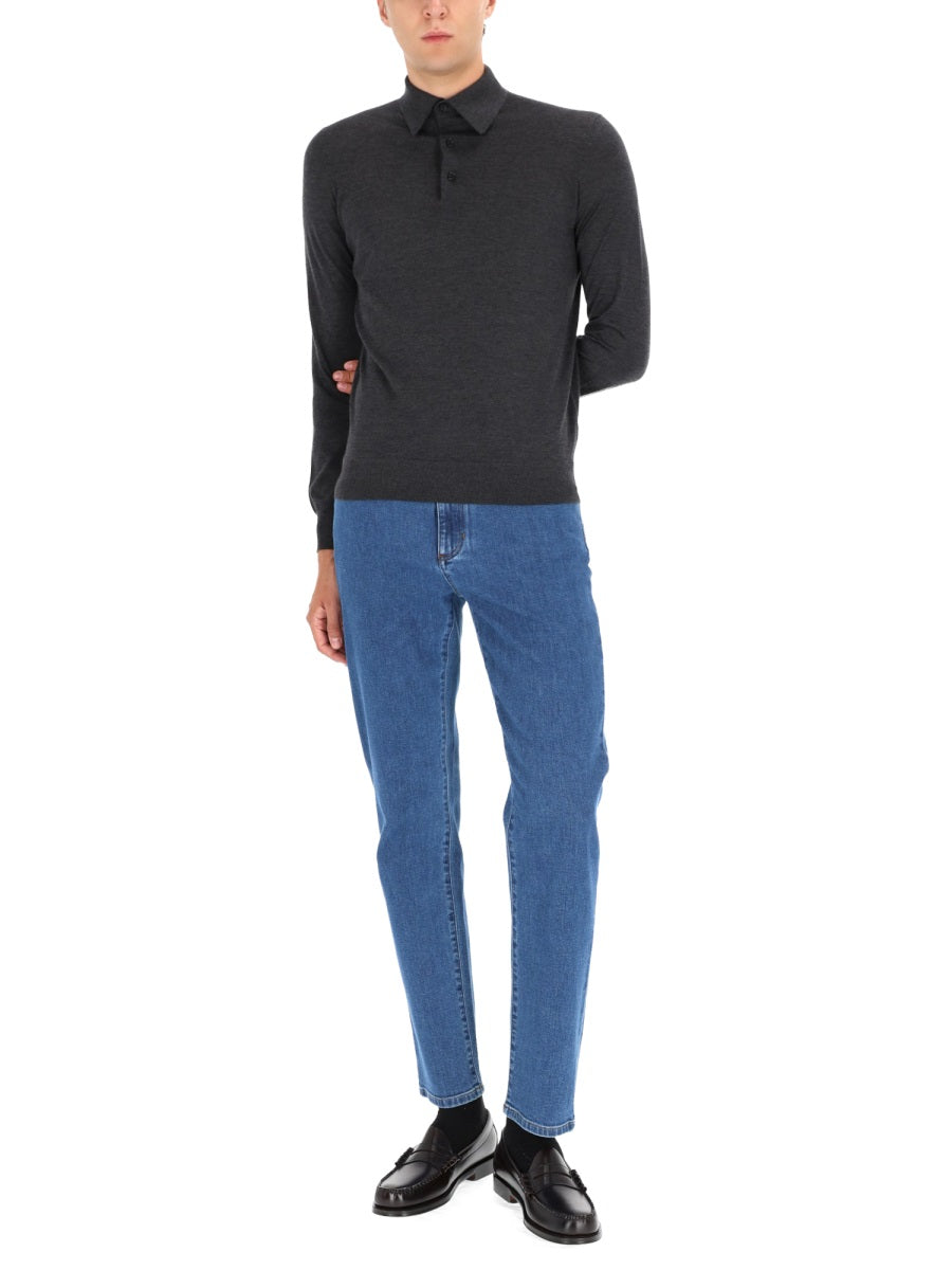 Zegna ゼニア カシミア ポロシャツ - Image 7