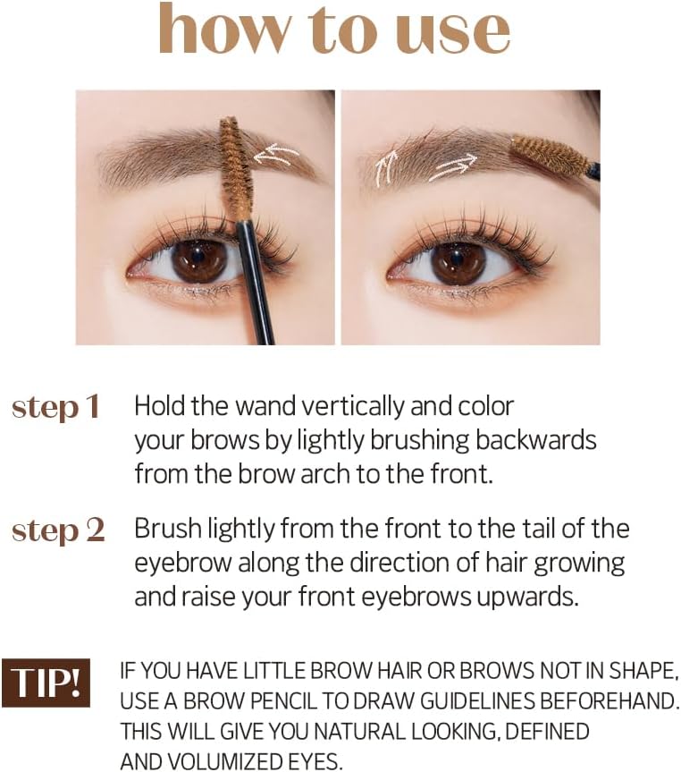 ETUDE Color My Brow Mascara, Blondie Brown / Eyebrow Mascara / Eyebrow