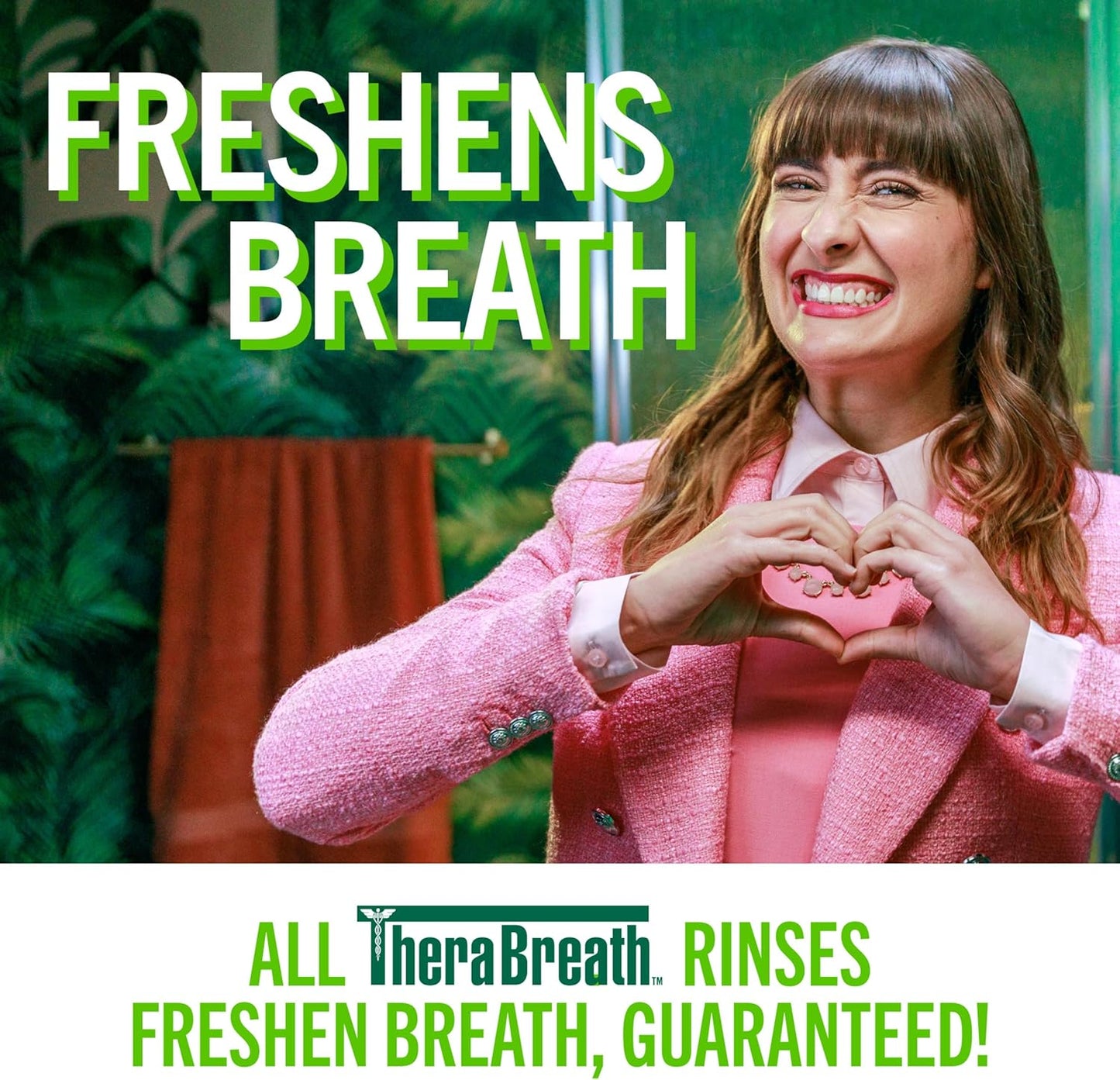 TheraBreath - Enjuague bucal Fresh Breath, sabor a menta suave, sin alcohol, 16 onzas líquidas (paquete de 2)