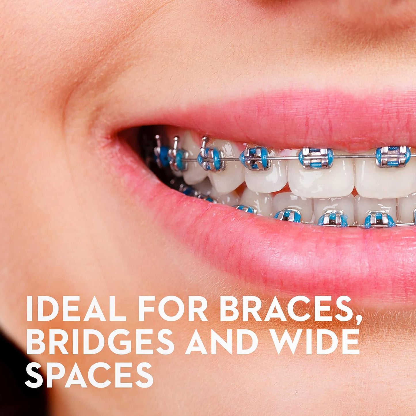 Oral-B Hilo dental para brackets, Super Floss hebras precortadas, menta, 50 unidades, paquete de 2