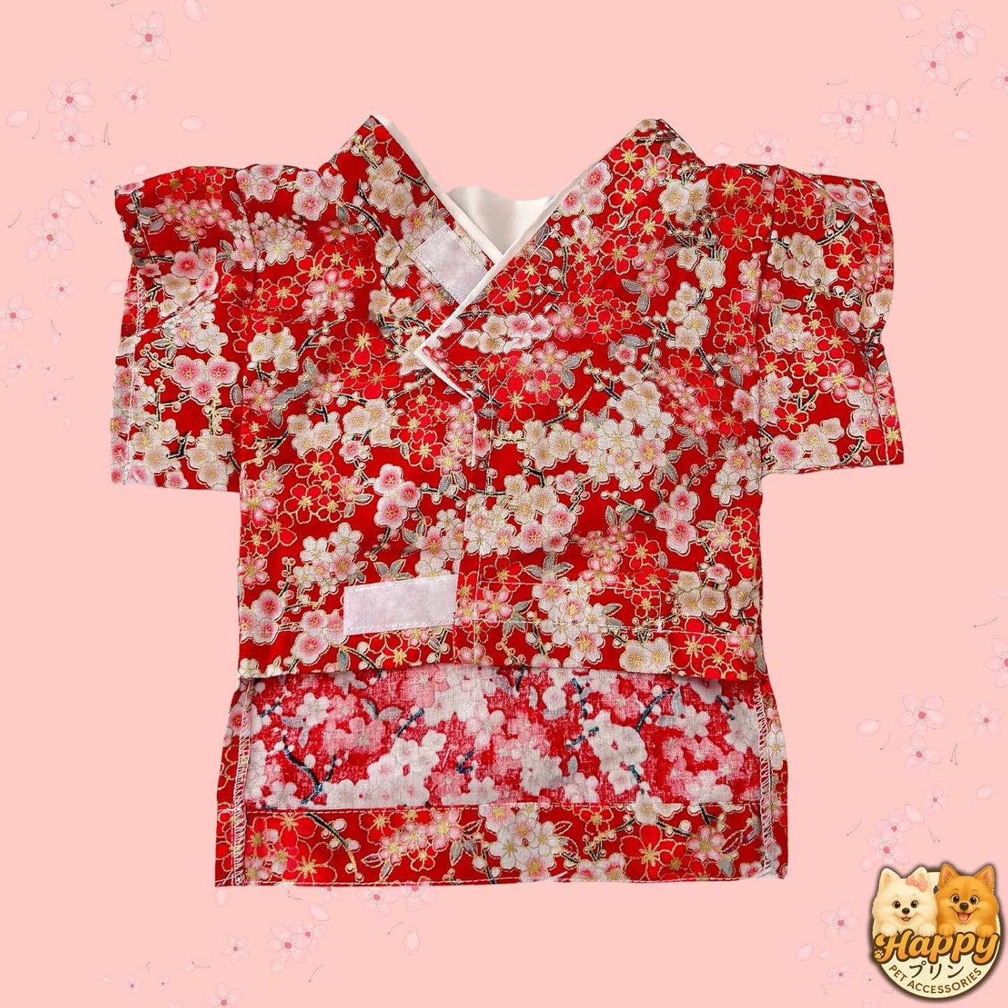 [For Dogs and Cats] Japanese-style Kimono Set in Choose Color | Breathable Cotton Material & Hair Accessories Included | Cute Pet Clothes, Kimono Outfit for Small Dogs and Cats, Festivals, Tanabata