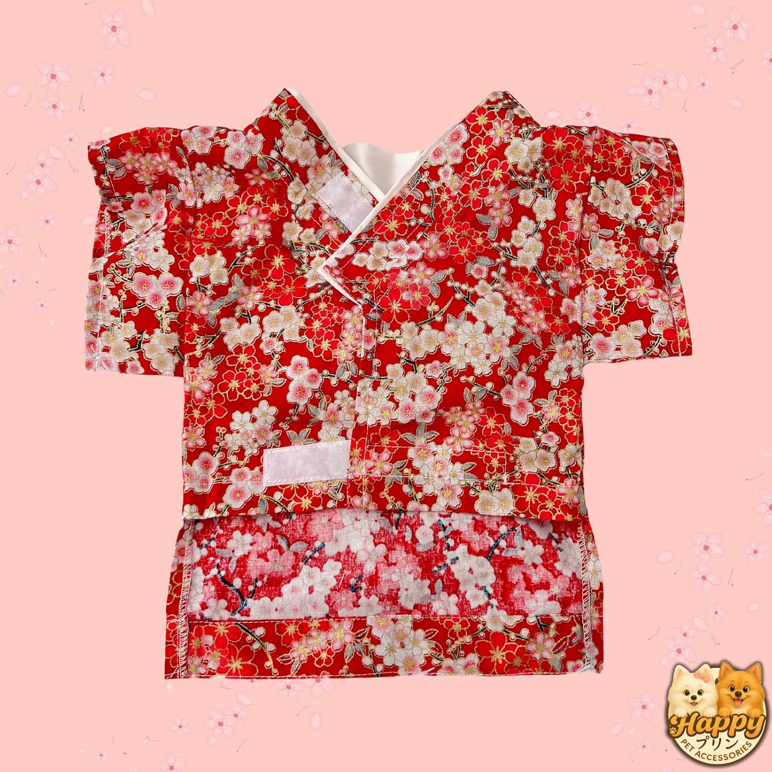 [For Dogs and Cats] Japanese-style Kimono Set in Choose Color | Breathable Cotton Material & Hair Accessories Included | Cute Pet Clothes, Kimono Outfit for Small Dogs and Cats, Festivals, Tanabata