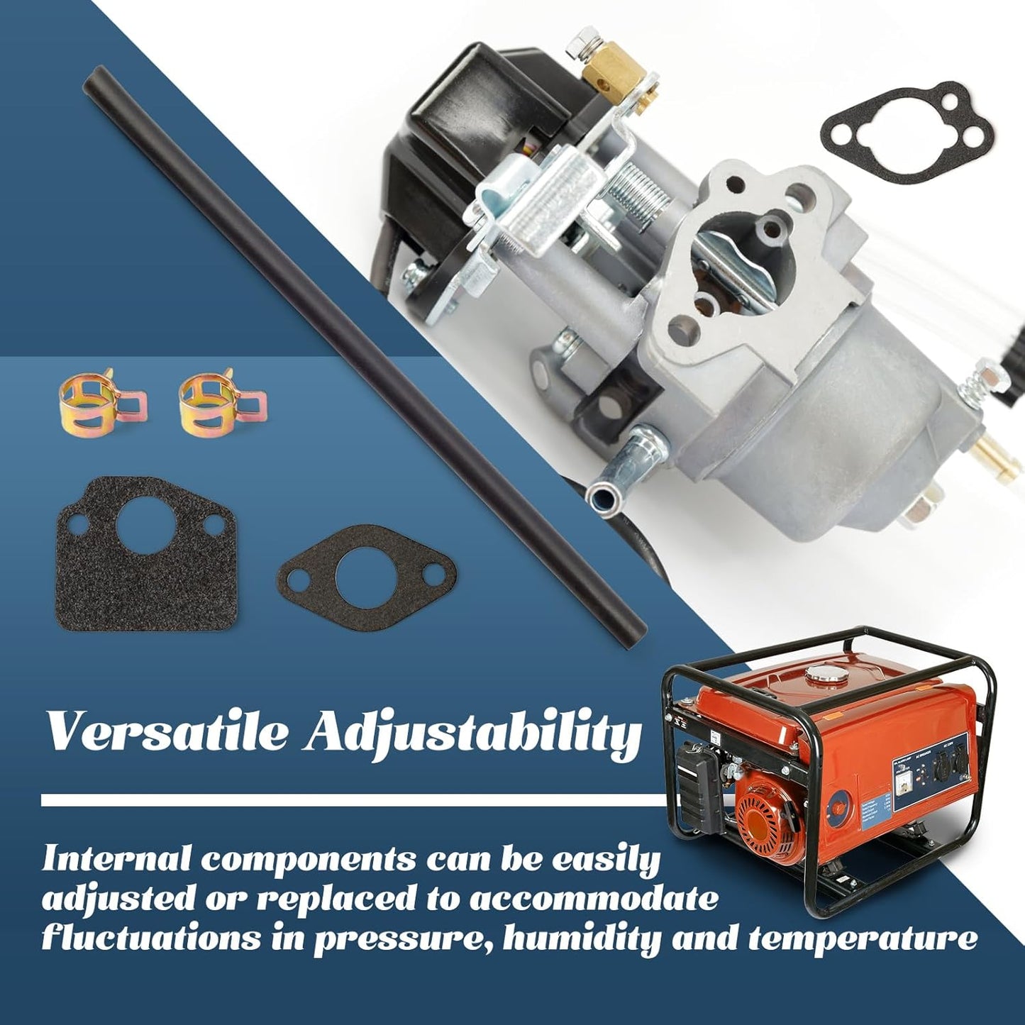 インバーター発電機キャブレター 燃料ラインとガスケットの交換用 Champion Predator Firman ETQ Ryobi 2000 2300ワット Huayi P16D-1