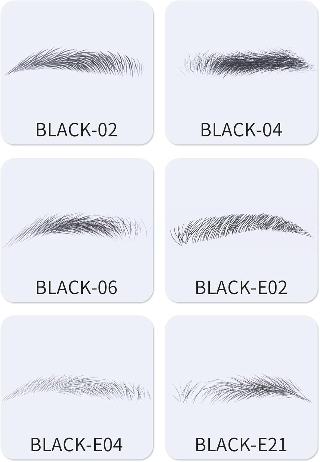 YOYO Eyebrow Seals Natural Waterproof Time-saving Long Lasting 60 Pairs Women Eyebrow Stamp Permanent Makeup Eyebrow Patch Eyebrow Tint No Fall Off (black-06)