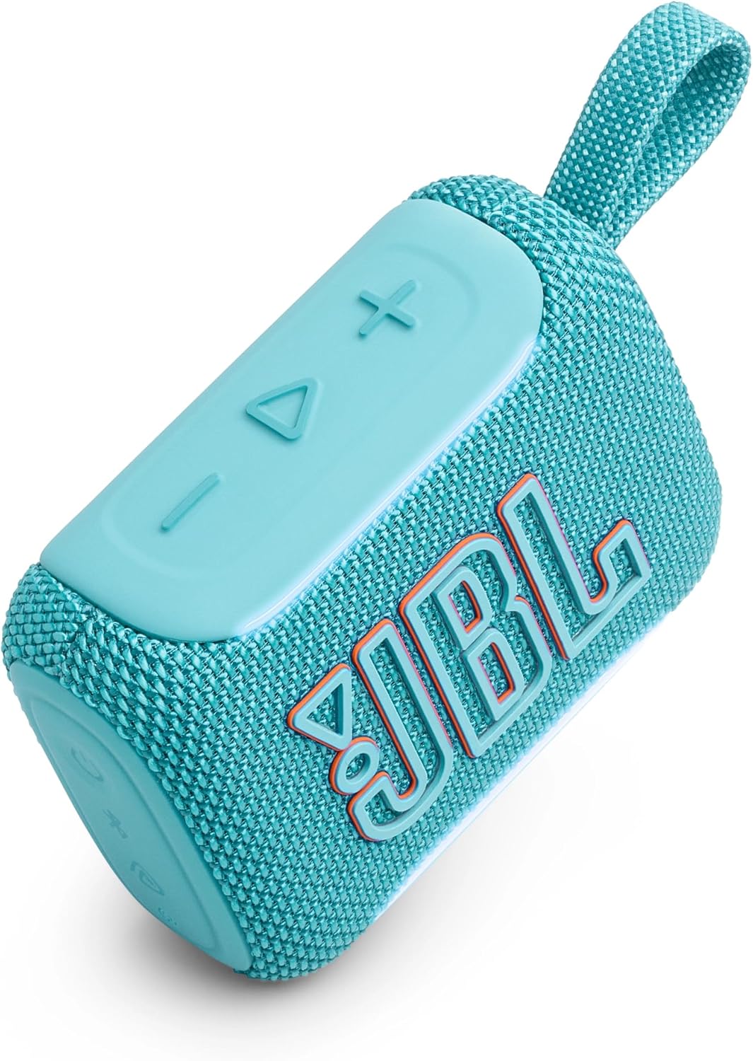 JBL GO5 Bluetooth Speaker, USB C Charging, IP68 Dustproof, Waterproof, Lossless Playback, Ambient Edge Light, AirTouch, Stereo Pairing, Small, App Compatible, Auracast Compatible, Passive Radiator