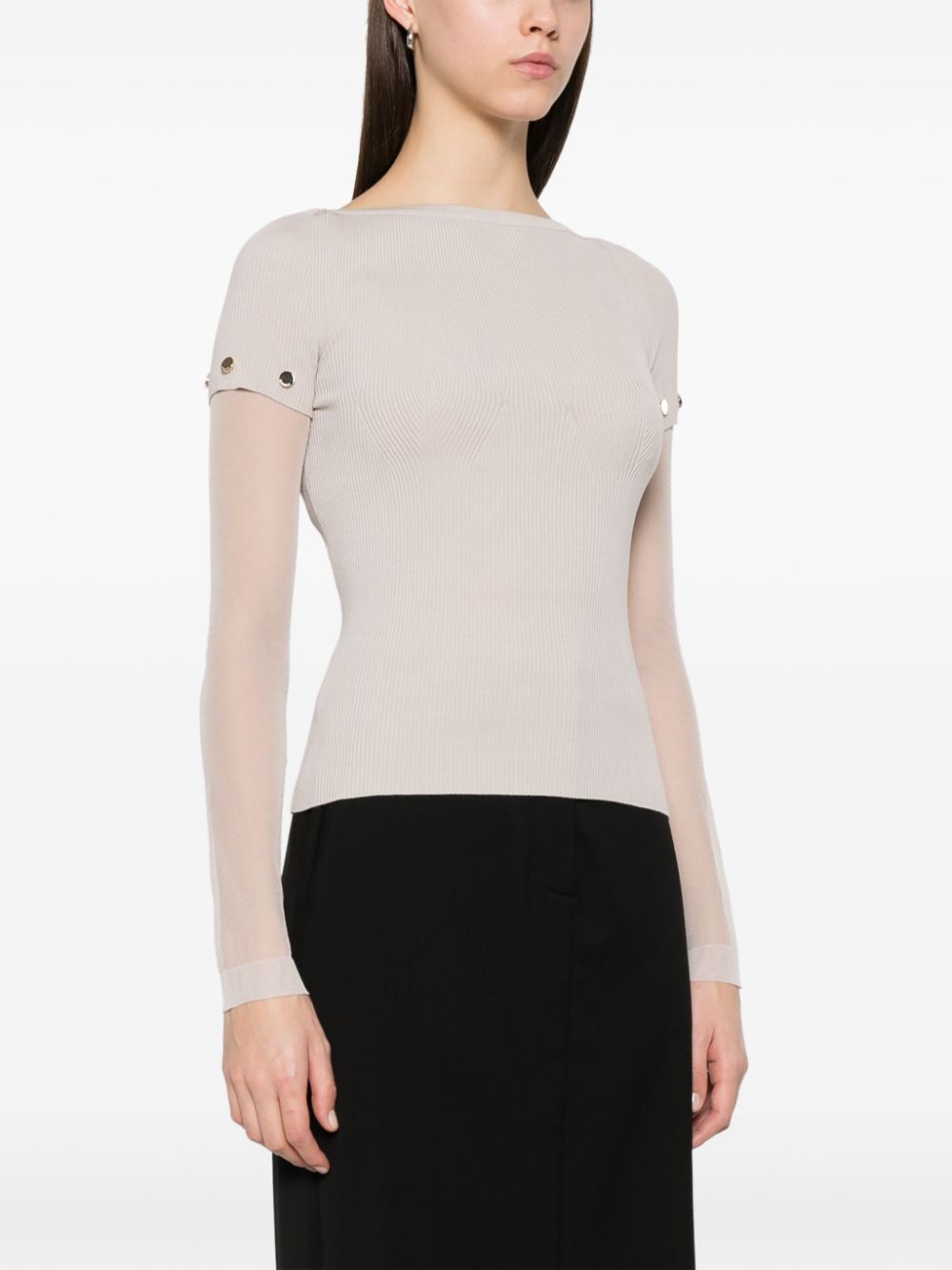 Sportmax SportMax Pre Layered Crewneckセーター - Image 7
