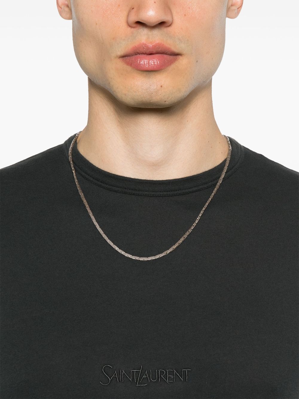 Saint セントローランロゴコットンTシャツ - Image 7