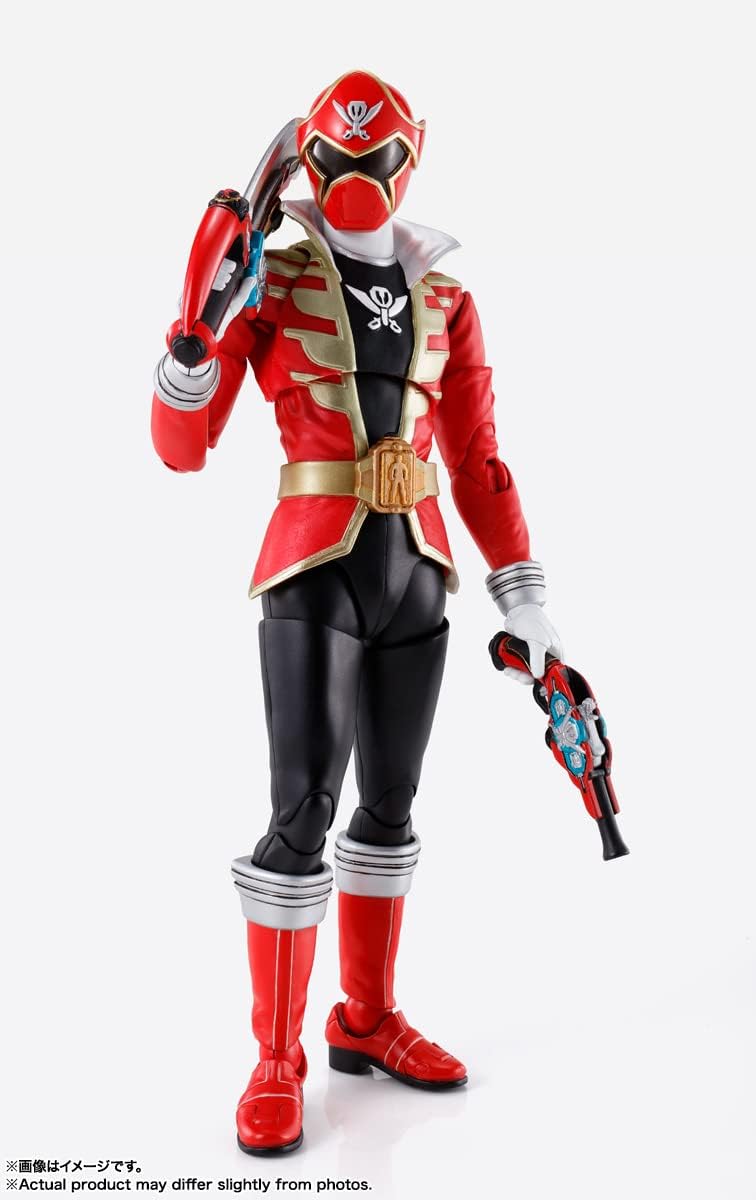 S.H. Figuarts (True Bone Carving Process) Pirate Sentai Gokaiger Gokai Red, Approx. 5.7 inches (145 mm), PVC & ABS, Pre-painted Action Figure